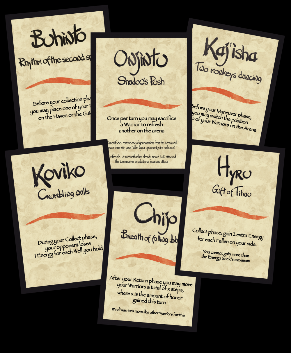 Warlord card overview backs